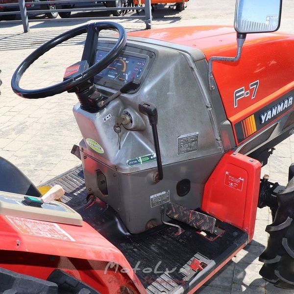 Yanmar F 7 mini tractor, was in use, red