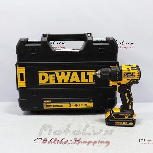 Дрель-шуруповерт аккумуляторная бесщеточная DeWALT DCD708S2TXR, Li-Ion, 18В, 1.5 Ar, 65 Нм