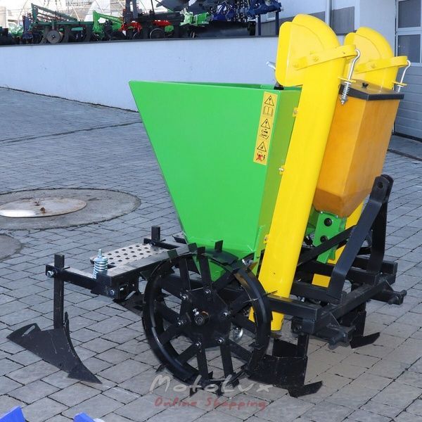 Lengyel burgonya&uuml;ltető g&eacute;p, 2 soros, 60 cm műtr&aacute;gy&aacute;z&oacute;val