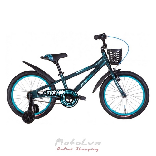 Children's bike Formula 18 Stormer, frame 9, AL, black n blue, 2022