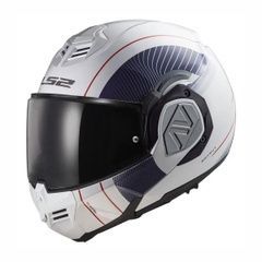 Motoros sisak LS2 FF906 Advant Cooper, L-es m&eacute;ret, feh&eacute;r k&eacute;kkel