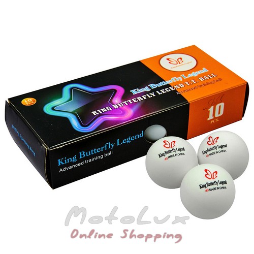 A set of 10 BUT Replica table tennis balls