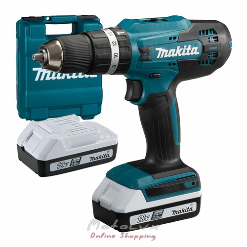 Акумуляторний дриль шурупокрут з ударом Makita HP488DWAE