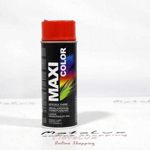 Емаль-аерозоль Maxi color, яскраво-помаранчева (400ml)