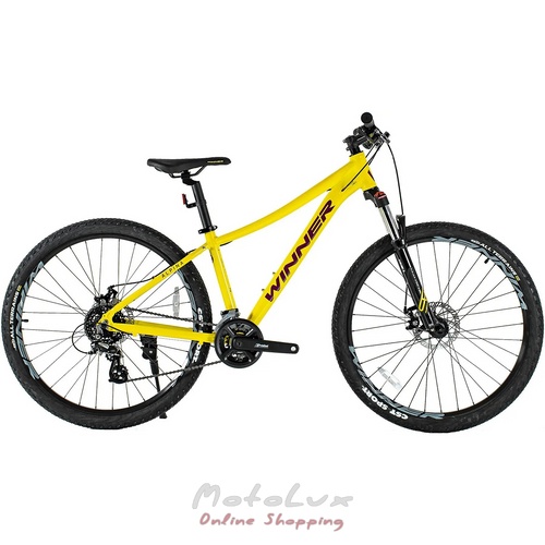 Mountain bike Winner Alpina, wheels 27.5, frame 17, yellow, 2022