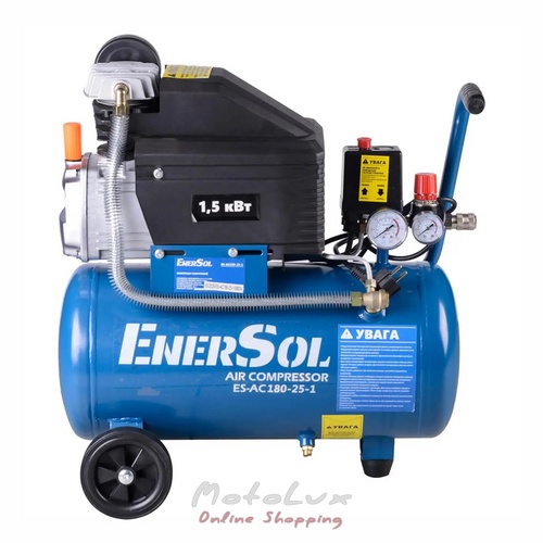 Enersol dugattyús légkompresszor, perc 180 l, egyenként 1,5 kW, tömeg 20 kg