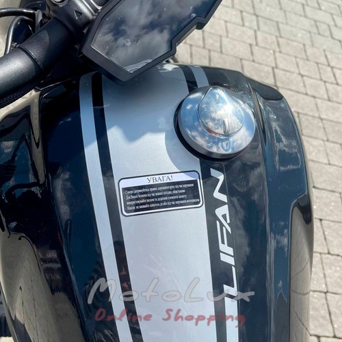 Мотоцикл круїзер Lifan LF250 D, чорний з сірим, 2024