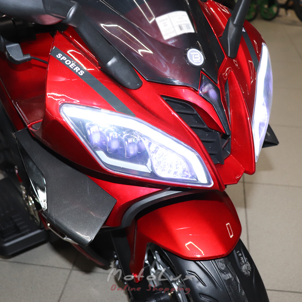 Detsk&yacute; elektrick&yacute; motocykel Bambi M 5774ELS-3, červen&yacute;