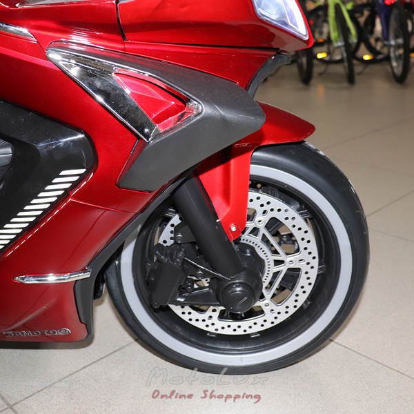 Detsk&yacute; elektrick&yacute; motocykel Bambi M 5774ELS-3, červen&yacute;