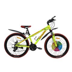 Spark Forester 2.0 Junior teen bicycle, 26-inch wheel, 15-inch frame, yellow