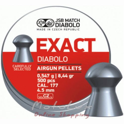 Пули пневматические JSB Diabolo Exact, 4,53 мм, 0,54 г