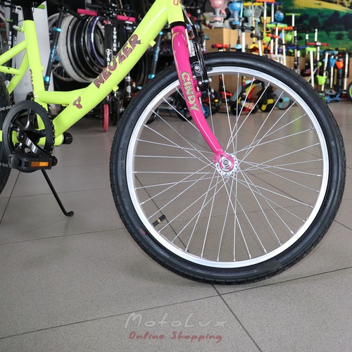 Children's bicycle Neuzer Cindy 1S, wheels 20, yellow with pink and red