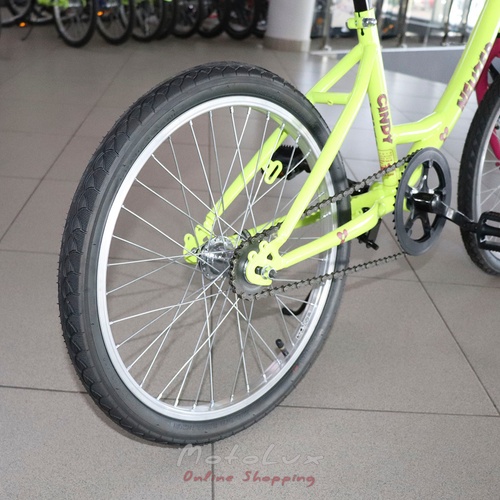 Children's bicycle Neuzer Cindy 1S, wheels 20, yellow with pink and red