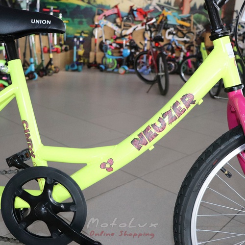 Children's bicycle Neuzer Cindy 1S, wheels 20, yellow with pink and red