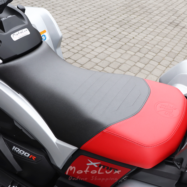 BRP Outlander X MR 1000R Utility ATV, Gray with Red, 2024