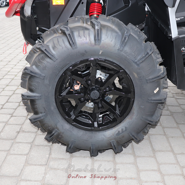 BRP Outlander X MR 1000R Utility ATV, Gray with Red, 2024