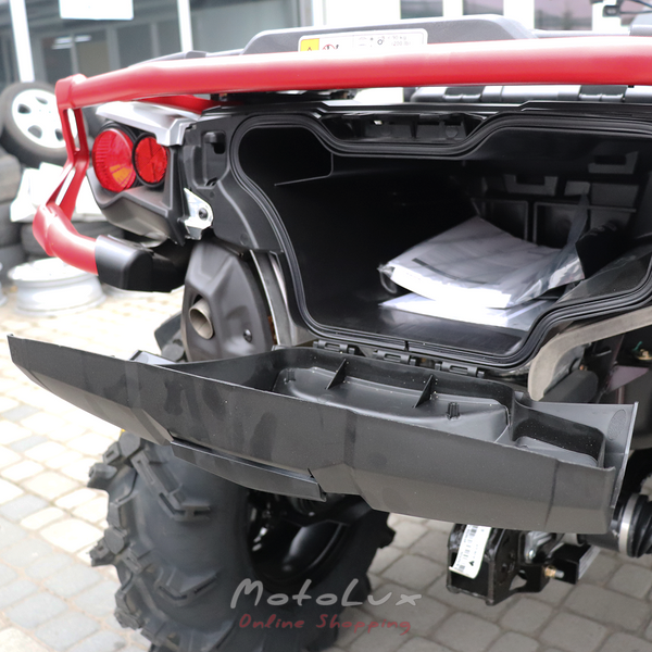 BRP Outlander X MR 1000R Utility ATV, Gray with Red, 2024