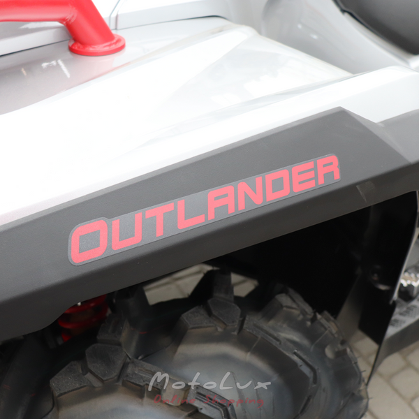 BRP Outlander X MR 1000R Utility ATV, Gray with Red, 2024