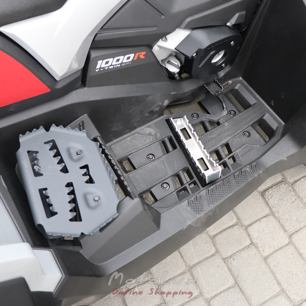 BRP Outlander X MR 1000R Utility ATV, Gray with Red, 2024