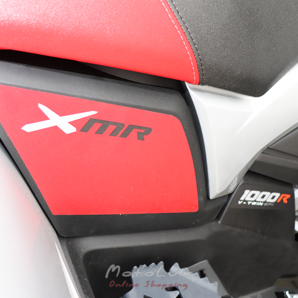 BRP Outlander X MR 1000R Utility ATV, Gray with Red, 2024