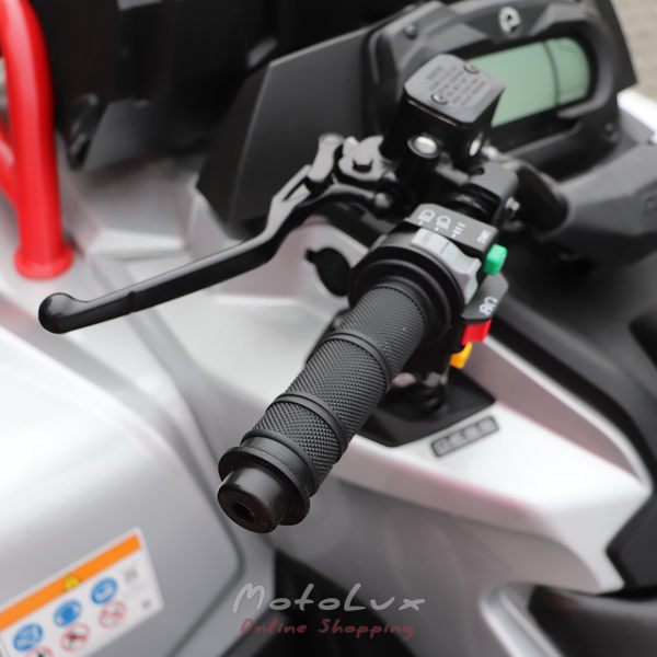 BRP Outlander X MR 1000R Utility ATV, Gray with Red, 2024