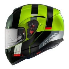 Мотошлем MT Atom SV Gorex C3 Matt Yellow, размер L, черный с желтым