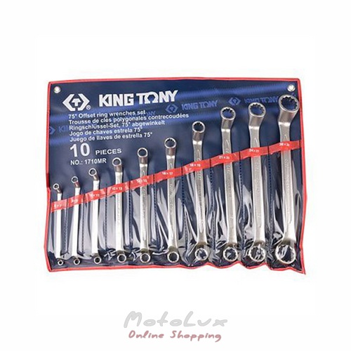 King Tony 1710MR open-end wrench set, 10 pcs