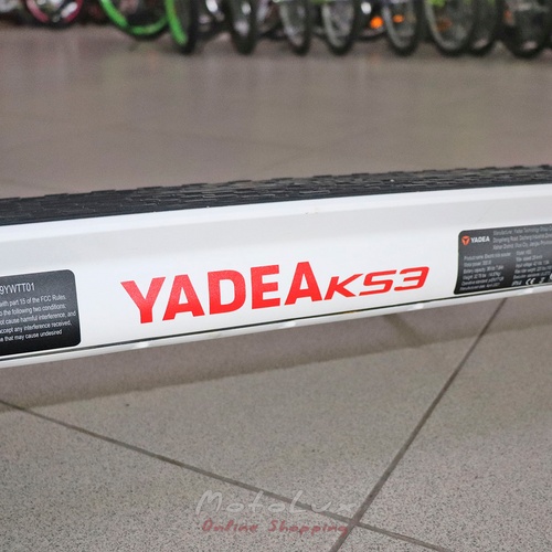 Электросамокат Yadea KS3, 500W, white n black n red