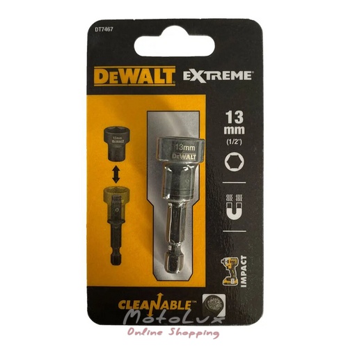 Magnetická koncová hlava DeWALT Extreme Impact DT7467, odnímateľná, na odstraňovanie kovových hoblín 1/4x13 mm