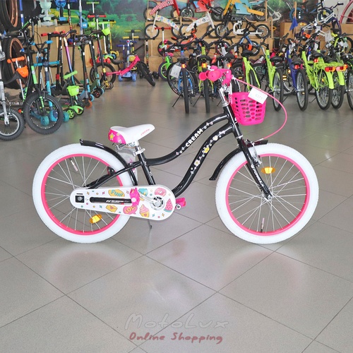 Children's bike Formula 20 Cream, frame 10, AL, black n pink, 2022