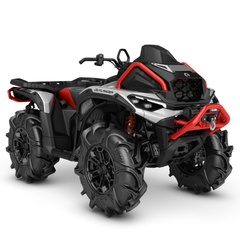 Утилитарный квадроцикл BRP OUTLANDER X MR 1000R, Hyper Silver Legion Red, 2025