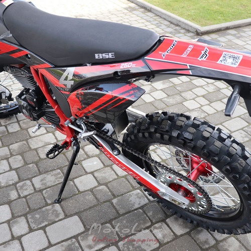 Мотоцикл BSE J10 Enduro, 25 к.с., чорний з червоним