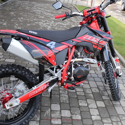 Мотоцикл BSE J10 Enduro, 25 к.с., чорний з червоним