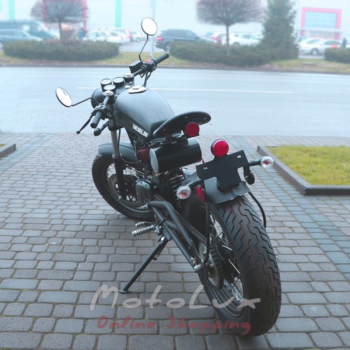 Motocykel Skymoto Diesel 200 Cafe Racer, čierna mat