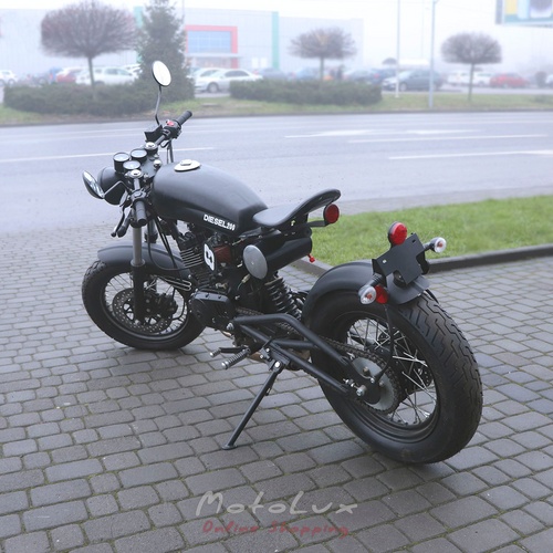 Motorcycle Skymoto Diesel 200 Cafe Racer, black mat