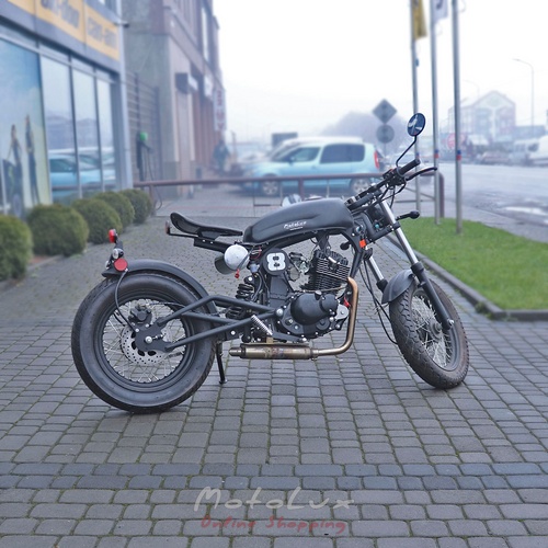 Motorcycle Skymoto Diesel 200 Cafe Racer, black mat