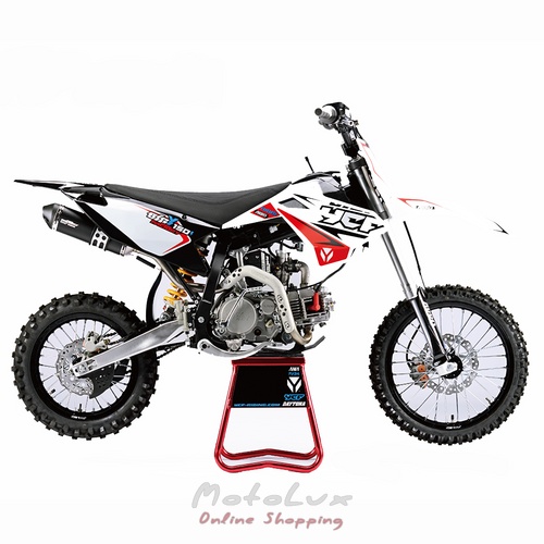 YCF Bigy Factory 150EMX Motorcycle, Black with White