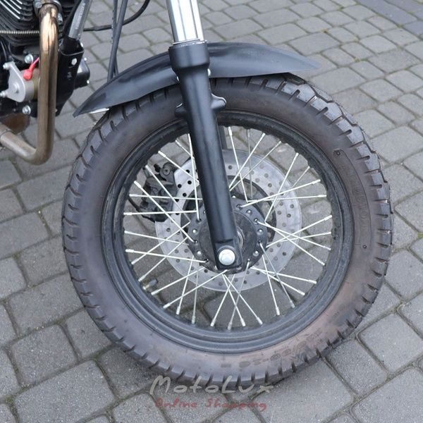 Мотоцикл скрамблер Skymoto Diesel 200 Cafe Racer, черный мат