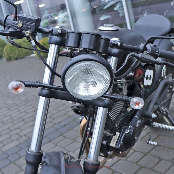 Мотоцикл скрамблер Skymoto Diesel 200 Cafe Racer, черный мат