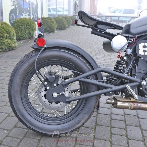 Мотоцикл скрамблер Skymoto Diesel 200 Cafe Racer, черный мат