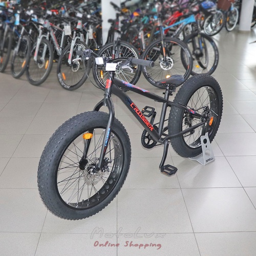 Велосипед Crosser Fat Bike, колеса 24, рама 13, black