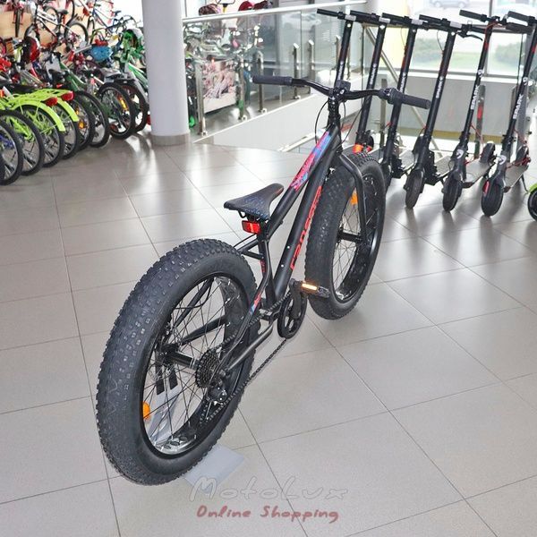 Crosser Fat Bike, kerekek 24, v&aacute;z 13, fekete