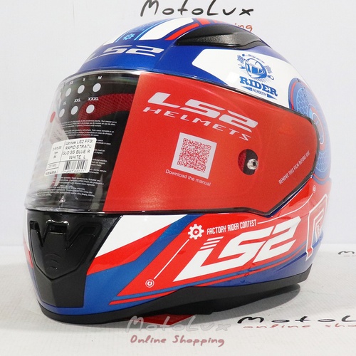 Motoros sisak LS2 FF-353 Rapid Stratus Gloss Blue/Red/White, XXL