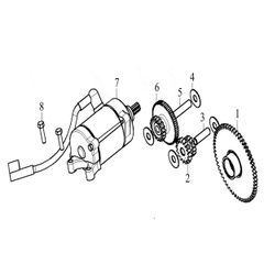 Starter double small gear Geon CR6