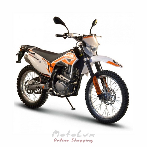 Enduro motorkerékpár Kayo T2 250, fehér és narancs, 2024