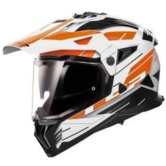 Мотошлем LS2 MX702 Pioneer 2, размер XXXL, Namib White Orange