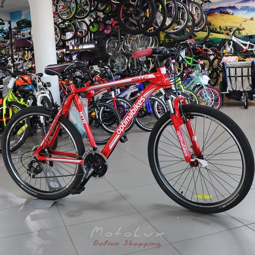 Гірський велосипед Optimabikes Amulet, колеса 26, рама 21, 2015, red