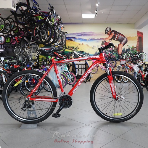 Гірський велосипед Optimabikes Amulet, колеса 26, рама 21, 2015, red