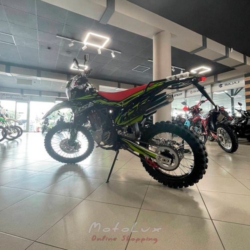 Enduro motocykel BSE J11, čierny a zelený, 2024