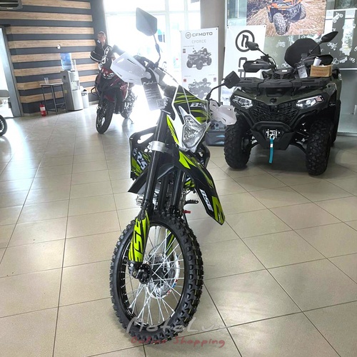 Enduro motocykel BSE J11, čierny a zelený, 2024